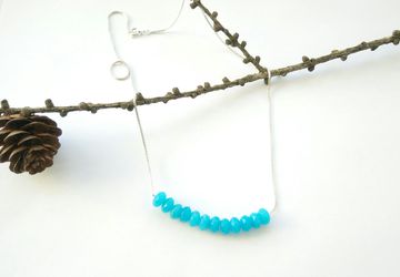 Колье с голубым агатом