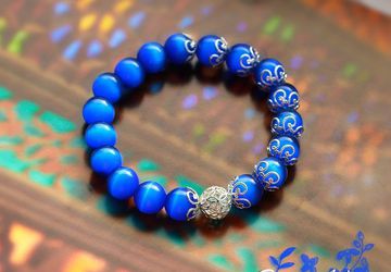 Браслет. Кошачий глаз имитация