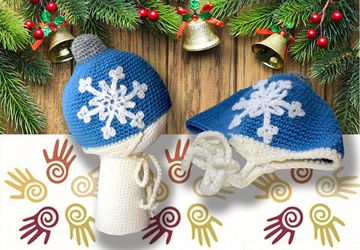 Вязаная шапочка Новогодний шар