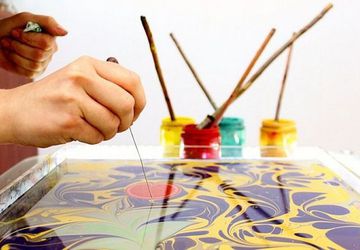 Живые картины на воде — живопись эбру