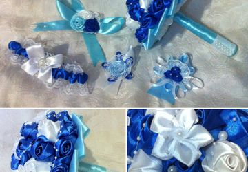 Букеты из атласной ленты