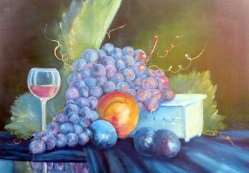 натюрморт с виноградом