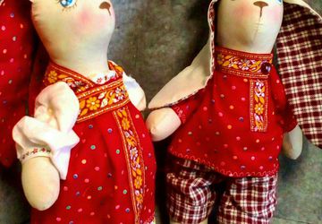 зайцы текстильные