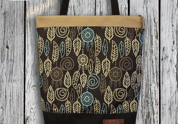 Текстильная сумка "Foliage" (коричневая).