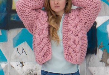 Кардиган-бомбер крупной вязки Fluffy bomber