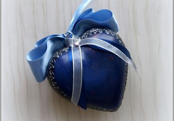 Керамическое сердце "Павлин"