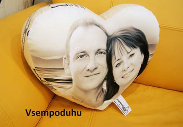 Подушка сердце с фотографией
