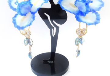 Серьги с цветами ириса💎