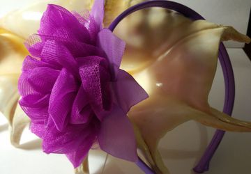 ободок для девочки в технике канзаши