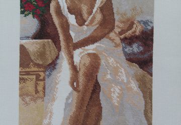 Вышивка полукрестом "Утро"