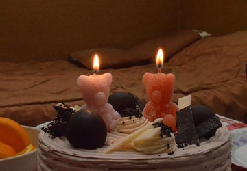 Мишка Тедди свеча для торта