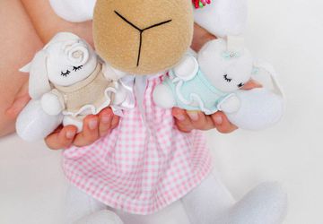 Игрушка тильда "Овечка" - шьем на мастер-классе🐑