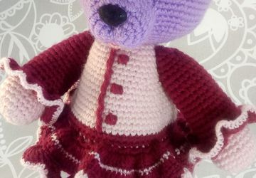 Вязаная игрушка Медвежка