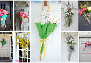 Зонт венок для входной двери.