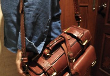 кожаная сумка полностью ручная работа