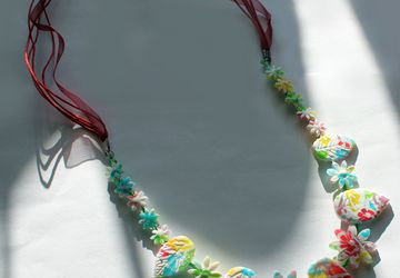 Ожерелье "Краски лета" из полимерной глины