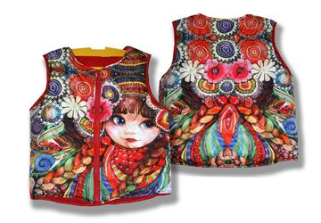Безрукавка для девочки "Матрешка" фотопринт