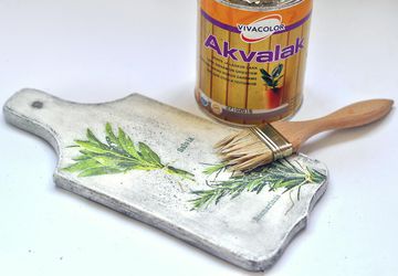 Декор разделочной доски в технике декупаж