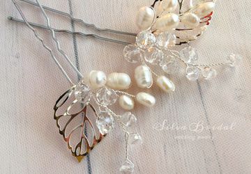 Шпильки с натуральным жемчугом