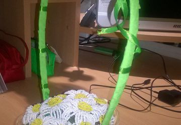 Корзина с ромашками