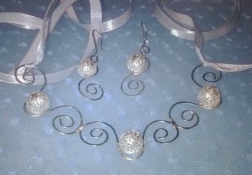 Комплект "Ажур" ожерелье + серьги