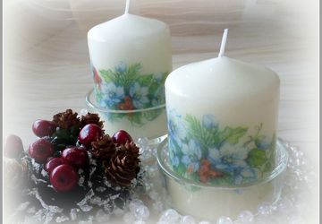 Свеча "Праздник к нам приходит" на подставке