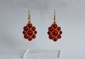 Серьги из бусин и бисера "Шахерезада"