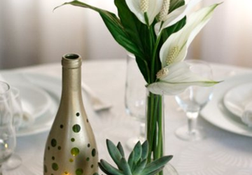 Подсвечники из стеклянных  бутылок своими руками.