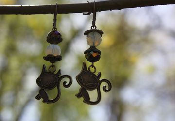 Серьги "Котики"