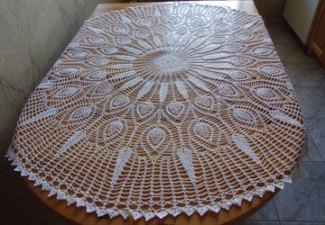 Скатерть вязаная ажурная