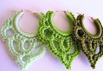 Вязание крючком: Серьги
