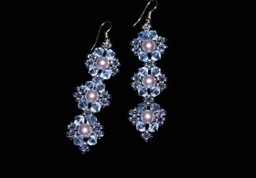 Серьги с жемчугом сваровски