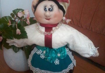 Сувенир кукла-погремушка "Трындычиха"