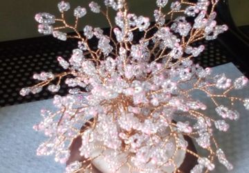 Сакура, дерево из бисера