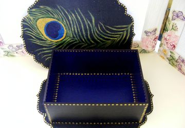 Шкатулка "Перо павлина"