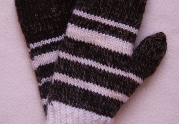 Варежки с искусственным мехом