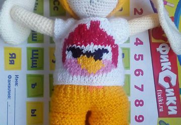 Зайчик-Тильда в стиле "angry birds".