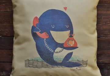 Декоративняе подушки с иллюстрациями