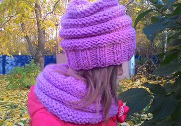 Шапочка "Теплый цветок"