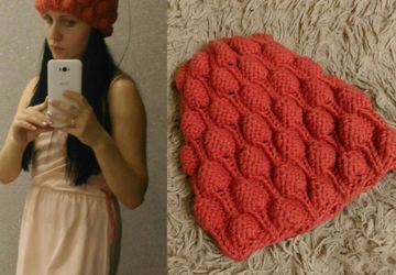 Шапка "малинка" из полушерсти