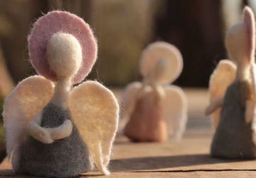 Шерстяные ангелы. Мастер - Катя Ветрова.