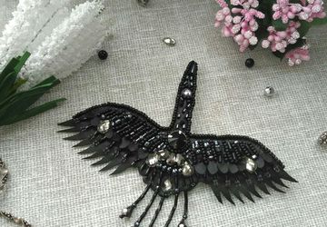 Брошь "Журавль"