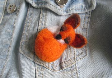 Брошь Лисичка