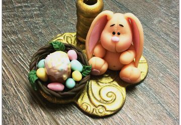 Сувенир-подсвечник "Пасхальный кролик"