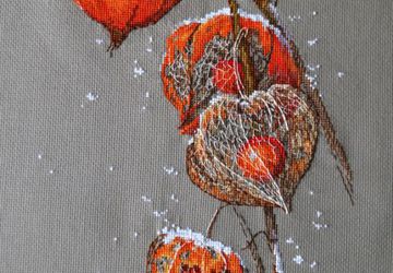 Вышивка крестом "Физалис".