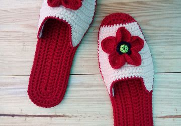 Тапочки домашние "Маки"