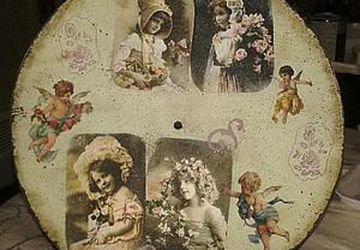 "Незабываемое ретро" часы в технике декупаж скидка!