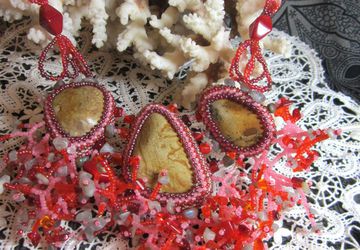 Ожерелье ручной работы "Коралловое"