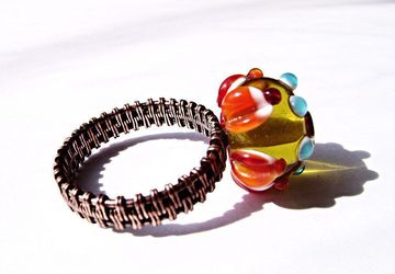 Кольцо из медной проволоки