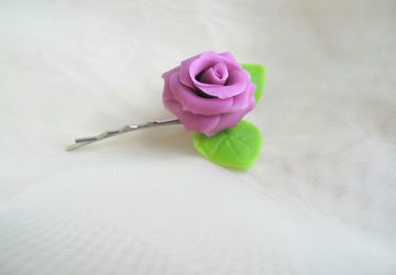 Невидимка с розой из холодного фарфора